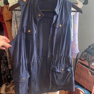 Navy blue cargo vest